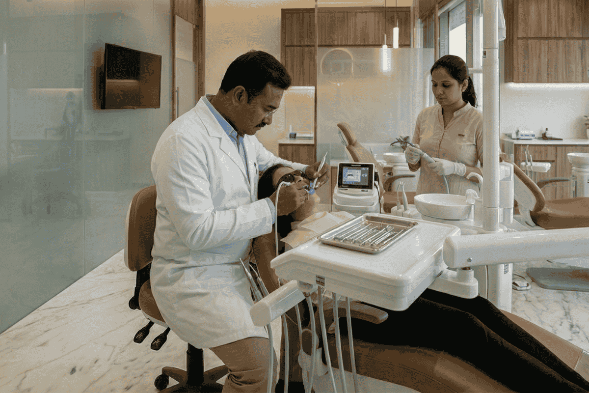 Laser dental treatment